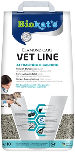 Biokat's Bio-Katzenstreu Diamantpflege Tierarztlinie Anziehend & Beruhigend 10 LTR