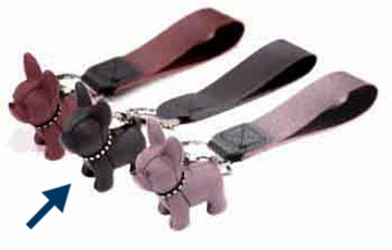 Croci Schlüsselanhänger Bulldogge Schwarz 4,5 CM
