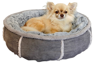 Rosewood Hundekorb Plüsch-Donut Grau 51X51X13 CM