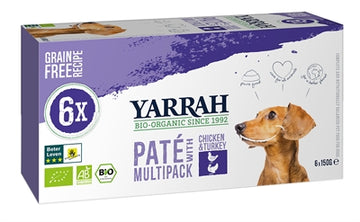 Yarrah Dog Alu Pate Multipack Huhn/Türkei 6X150 GR