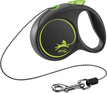 Flexi Rollijn Schwarz Design Cord Grün