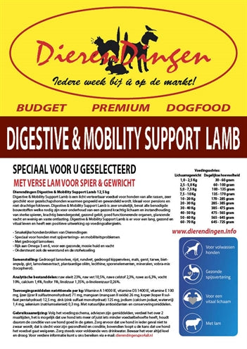 Markenlos Budget Premium Hundefutter Verdauungs- & Bewegungsförderung Lamm 12,5 KG