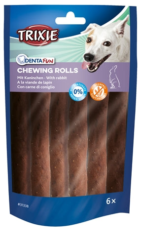 Trixie Denta Spass Kaninchen Kaurollen 12 CM 6 STCK. 70 GR