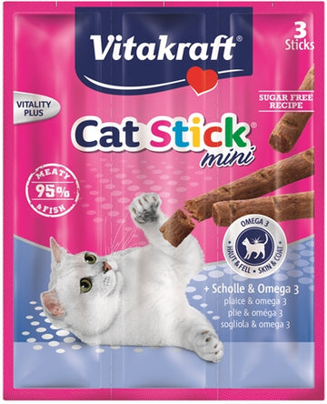 Vitakraft Cat-Stick Mini Scholle / Omega 3 3 ST