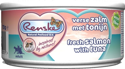 Renske Frischfleischmehl Katze Frischer Thunfisch Mit Lachsfasern 24X70 GR