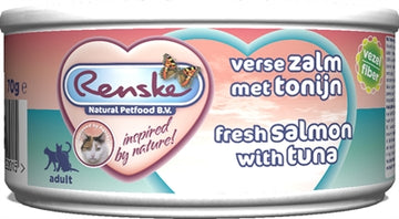 Renske Frischfleischmehl Katze Frischer Thunfisch Mit Lachsfasern 24X70 GR