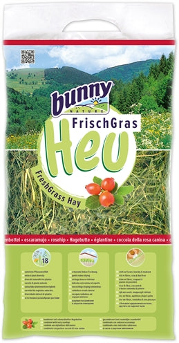 Bunny Nature Hase Natürliches Frisches Grasheu Mit Hagebutte 500 GR
