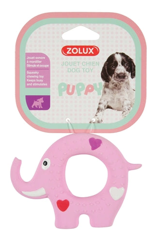 Zolux-Welpenspielzeug Latex-Elefant Rosa 11,5X2X8 CM