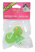 Zolux Katzenspielzeug Bälle Grün 4 CM 3 ST