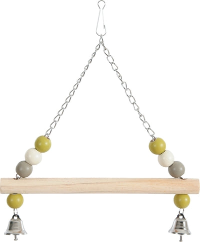 Zolux Schaukelholz Mit Perlen / 2 Glocken / Kette Sortiert 10X22X26 CM
