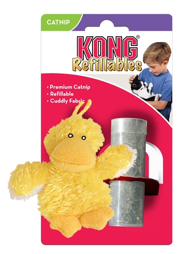 Kong Cat Plüschente Ente Gelbe Katzenminze 9X5X5,5 CM
