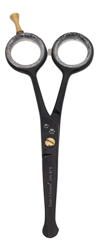 Tools-2-Groom Topf-Schere Mit Schwarzem Rand Gerade 205-Bts 12,5 CM