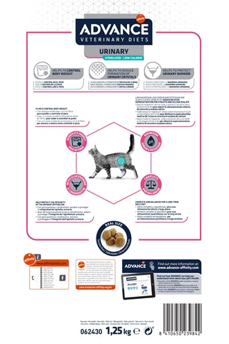 Advance Veterinary Diet Katze Harnwege Sterilisiert Weniger Kalorien