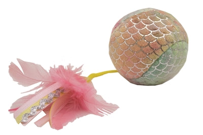 Cat 'N' Caboodle Happy Cap Meerjungfrauenball Gross Mit Federn Rosa 30X8X8CM