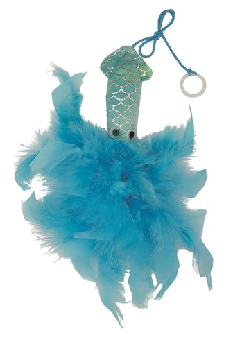 Cat 'N' Caboodle Happy Cap Meerjungfrau Tintenfisch Mit Federn Blau 26X11X3CM