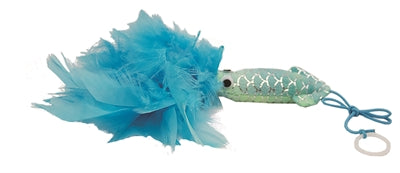 Cat 'N' Caboodle Happy Cap Meerjungfrau Tintenfisch Mit Federn Blau 26X11X3CM