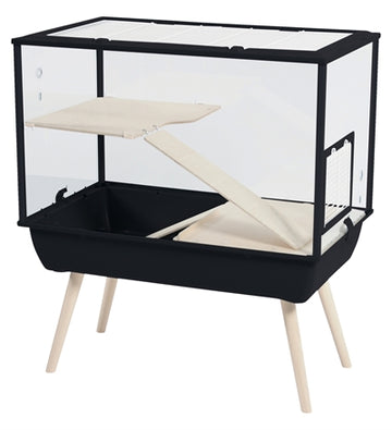 Zolux Nagetierkäfig Nevo Palast Plexiglas Schwarz 78X48X87.5 CM