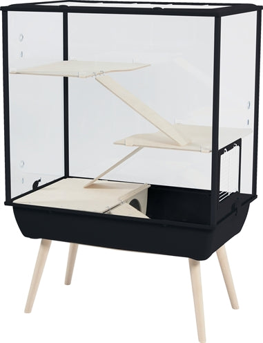 Zolux Nagetierkäfig Nevo Royal Plexiglas Schwarz 78X48X109 CM