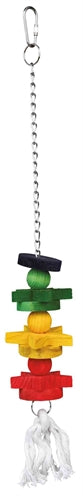 Trixie Vogel Spielzeug Auf Kette Mit Seil / Holz Mehrfarbig 30 CM