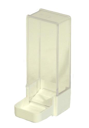 Markenlos Liebesvogelfutter-Silo Weiss 6X6X15,5 CM