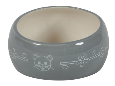 Zolux Futter / Trinkschale Ar Keramik Grau 200 ML 10,5X10,5X5,7 CM