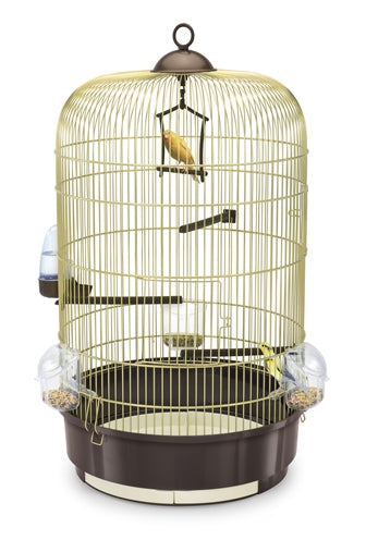 Imac Vogelkäfig Luna Braun / Messing 40X40X65,5 CM