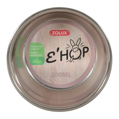 Zolux Ehop Futterschale Edelstahl Rosa 200 ML 10 CM