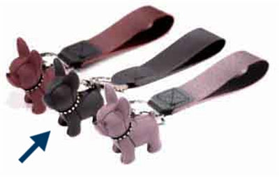 Croci Schlüsselanhänger Bulldogge Schwarz 4,5 CM