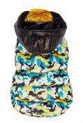 Croci Hundemantel Doppelseitig Kinky Camouflage Gelb / Schwarz / Blau