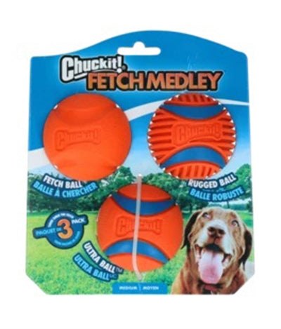 Chuckit Fetch Medley Gen 3 MITTEL 3 ST