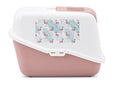 Savic Katzentoilette Nestor Impression Flamingo Rosa / Weiss 56X39X38.5 CM