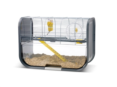 Savic Hamsterkäfig Geneva Anthrazit/Silber 60X29X44 CM