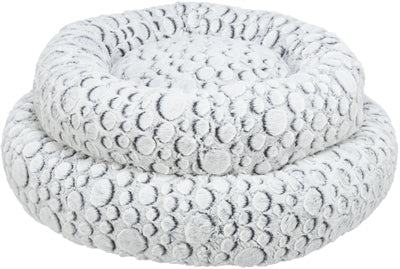 Trixie Katzenkorb Mila Rund Plüsch Weiss/Grau 50X50 CM
