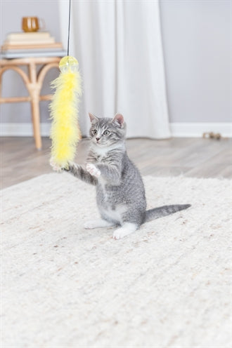 Trixie Mit Rasselkugel Und Feder Kunststoffsortiment 46 CM