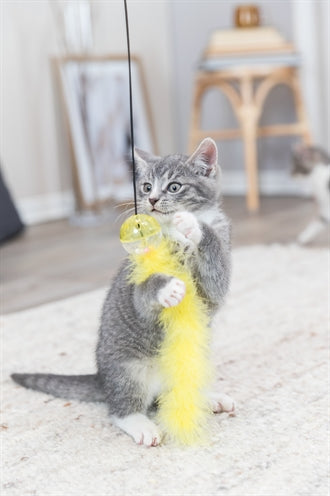 Trixie Mit Rasselkugel Und Feder Kunststoffsortiment 46 CM