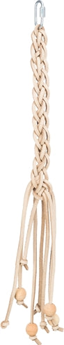 Trixie Schnürsenkel Leder Mit Holzperlen Natur 50 CM