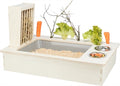 Trixie Mit Futterschale / Wasserschale / Heuraufe Holz Natur 70X47X41 CM