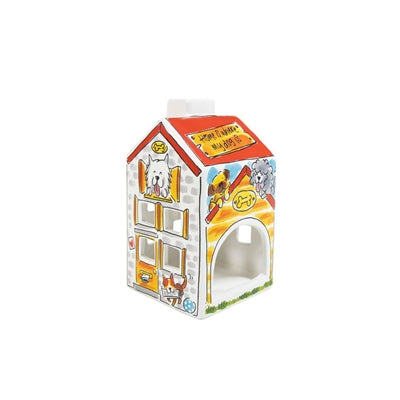 Blond Amsterdam Feuer Haus Hund 8X8X14 CM