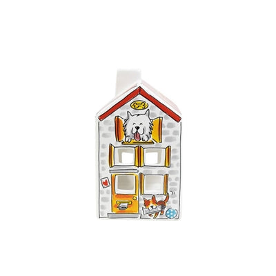 Blond Amsterdam Feuer Haus Hund 8X8X14 CM