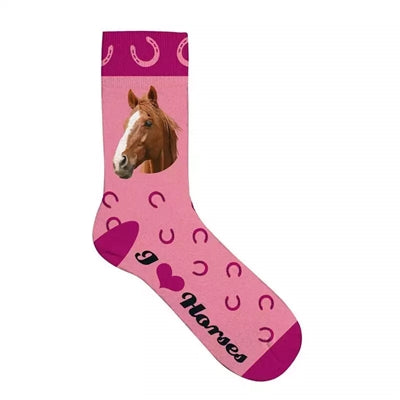 Plenty Gifts Socken Pferd Rosa