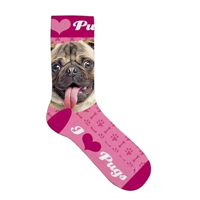 Plenty Gifts Socken Mops Rosa