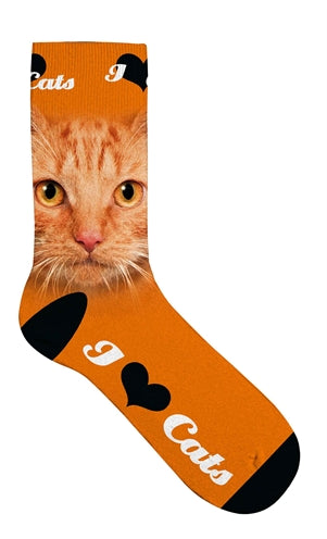 Plenty Gifts Socken Orange Katze Augen