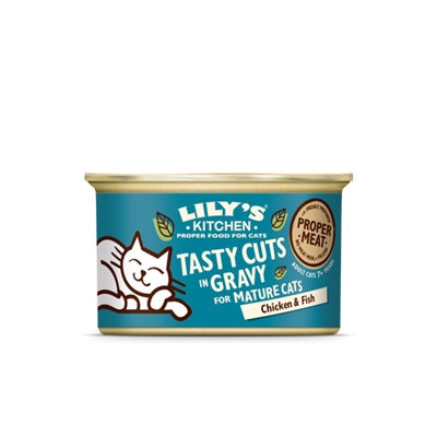 Lily's Kitchen Katze Reifes Huhn / Fisch Schmackhafte Schnitte In Sosse 24X85 GR
