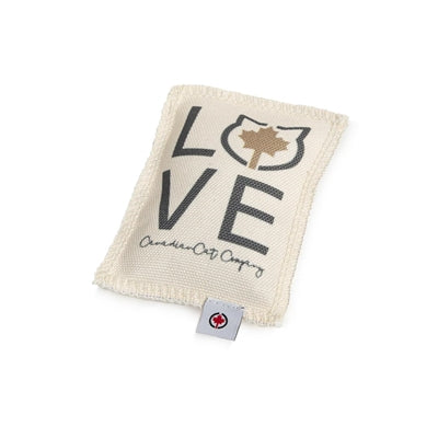 Canadiancat Company Kanadische Katze Spielen Kissen Liebe Mit Katzenminze Beige/Grau 10,5X7,5X1 CM