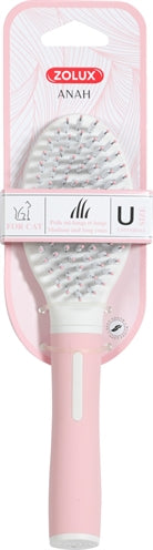 Zolux Anah Brush Slicker / Soft Pink / Weiss 5,5X3,5X26,5 CM