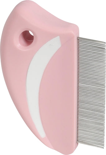 Zolux Anah Flohkamm Rund Rosa/Weiss 6X1.5X8.5 CM