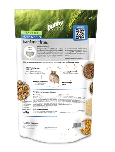 Bunny Nature Zwerghamster Traum Experte Haar &amp; Haut 500 GR