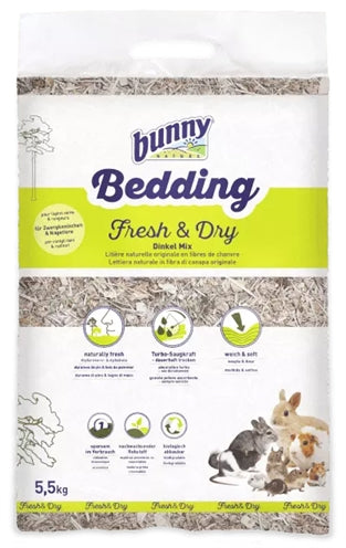 Bunny Nature Bunnybedding Frisch &amp; Trocken Dinkelmischung 29 LTR-5.5 KG