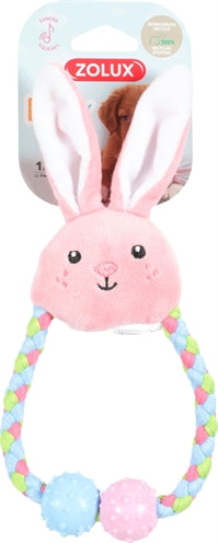 Zolux Welpe Winzigen Plüsch Kaninchen Mit Seil Rosa 22X10X3 CM
