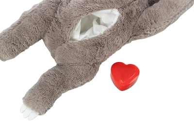 Trixie Plüsch Faultier Grau Mit Herzschlag Für Welpe 34 CM